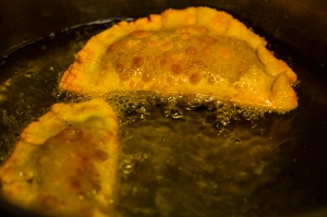 empanadas frying